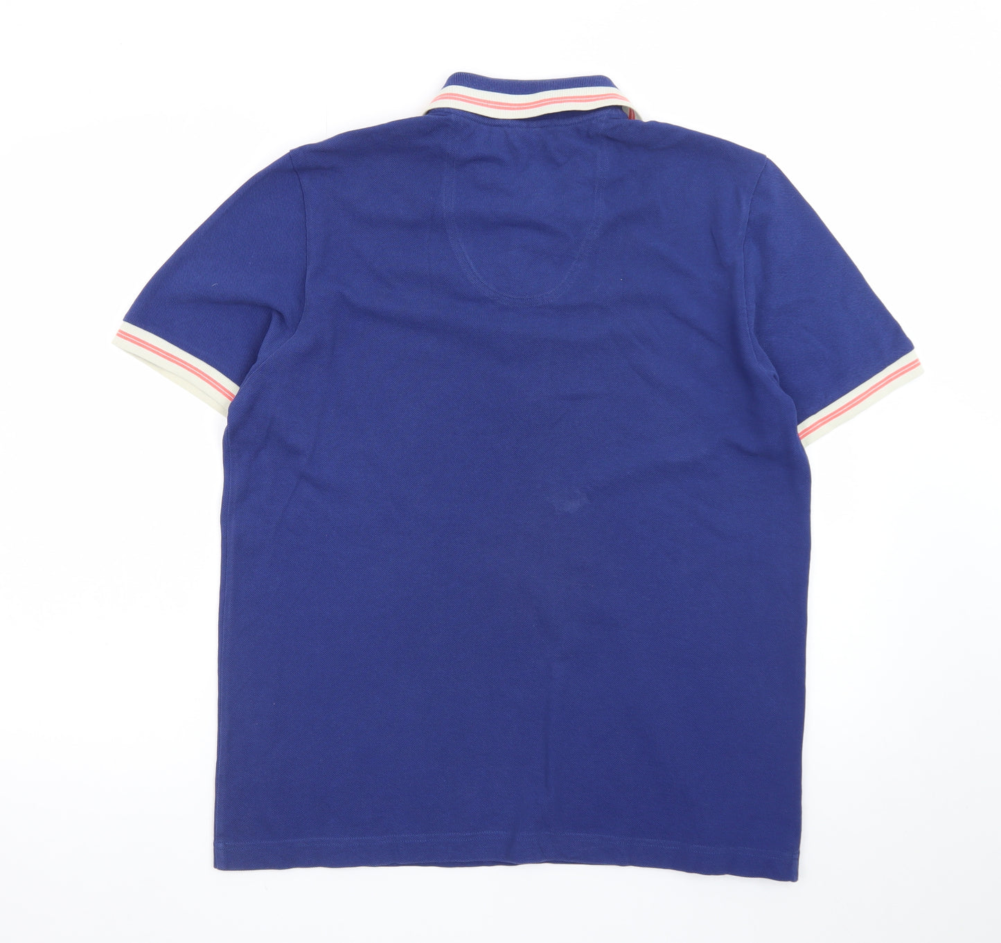Hugo Boss Men's Blue Cotton Polo Shirt L Short Sleeve Classic Style