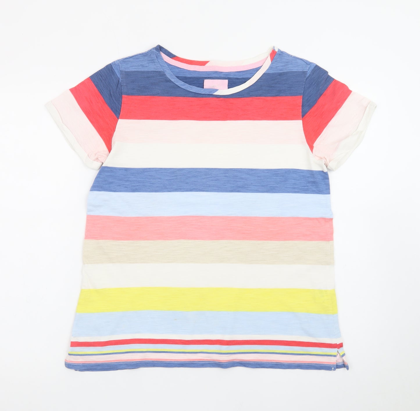 Joules Womens Multicoloured Striped Cotton T-Shirt UK 14