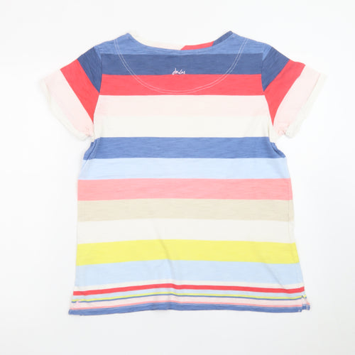 Joules Womens Multicoloured Striped Cotton T-Shirt UK 14