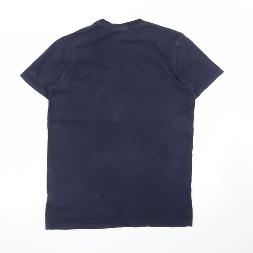McKenzie Men's Blue Graphic Logo Crew Neck Short Sleeve T-Shirt Size S