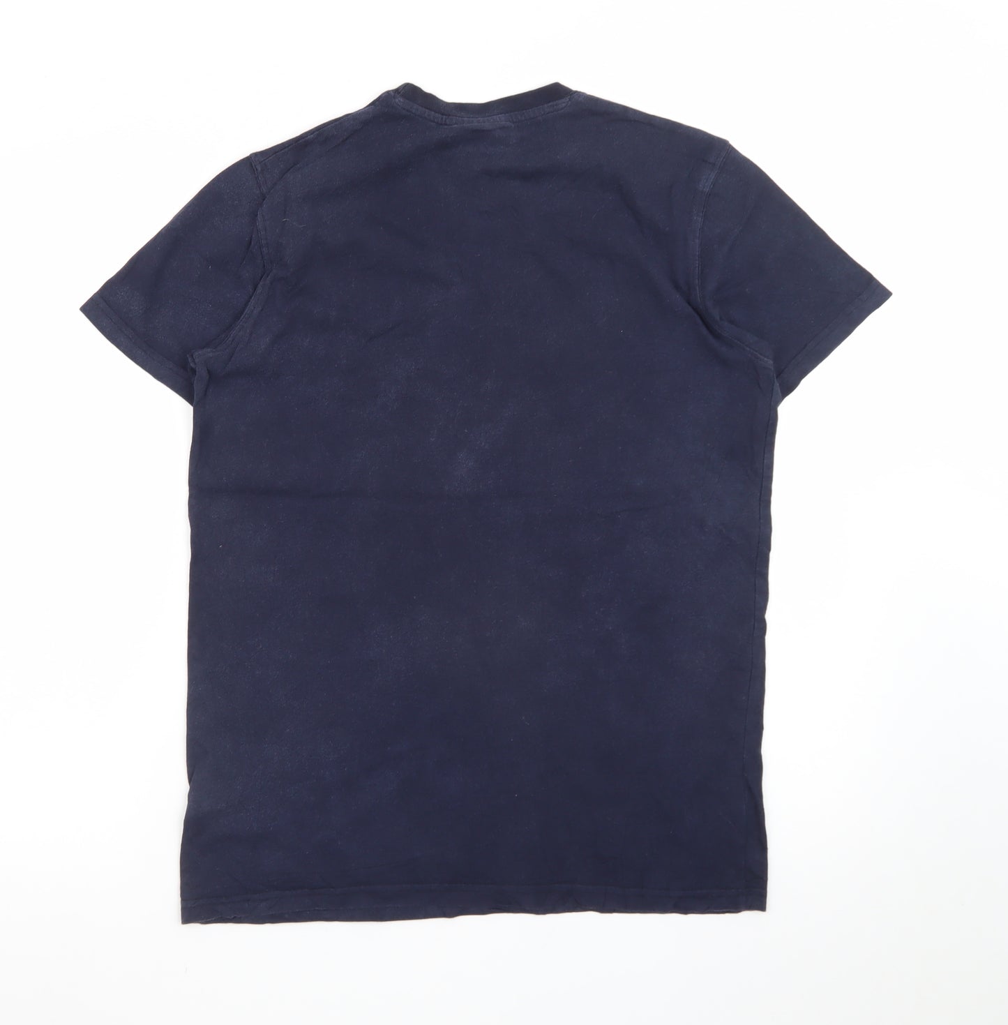 McKenzie Men's Blue Graphic Logo Crew Neck Short Sleeve T-Shirt Size S