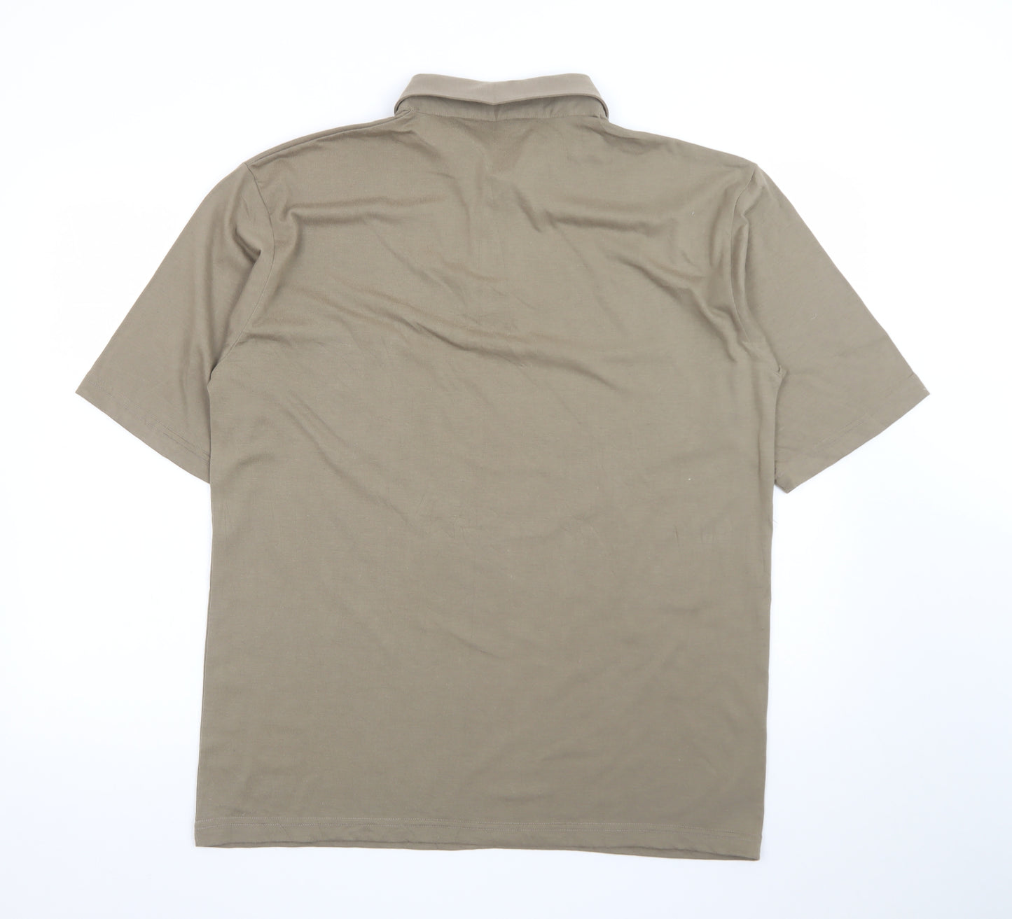 Premier Man Mens Brown M Short Sleeve Collared Polo Shirt