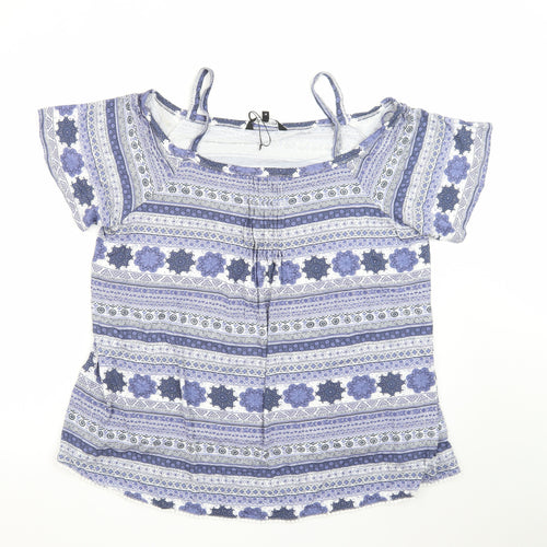 Debenhams Women’s Blue Bohemian Tunic Blouse Size 18 Viscose