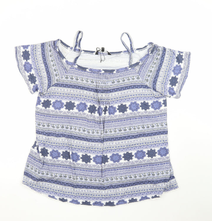 Debenhams Women’s Blue Bohemian Tunic Blouse Size 18 Viscose