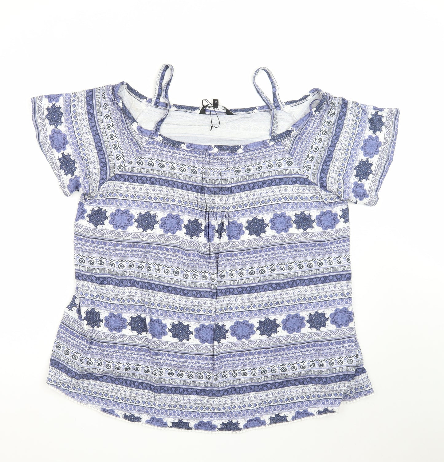 Debenhams Women’s Blue Bohemian Tunic Blouse Size 18 Viscose