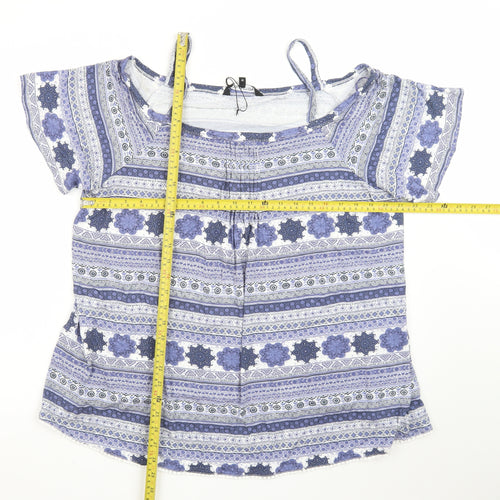 Debenhams Women’s Blue Bohemian Tunic Blouse Size 18 Viscose