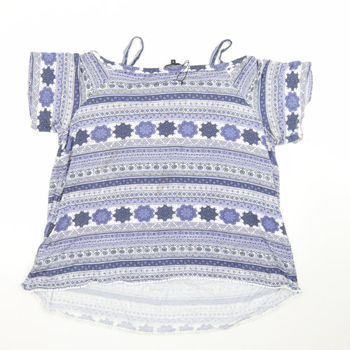 Debenhams Women’s Blue Bohemian Tunic Blouse Size 18 Viscose