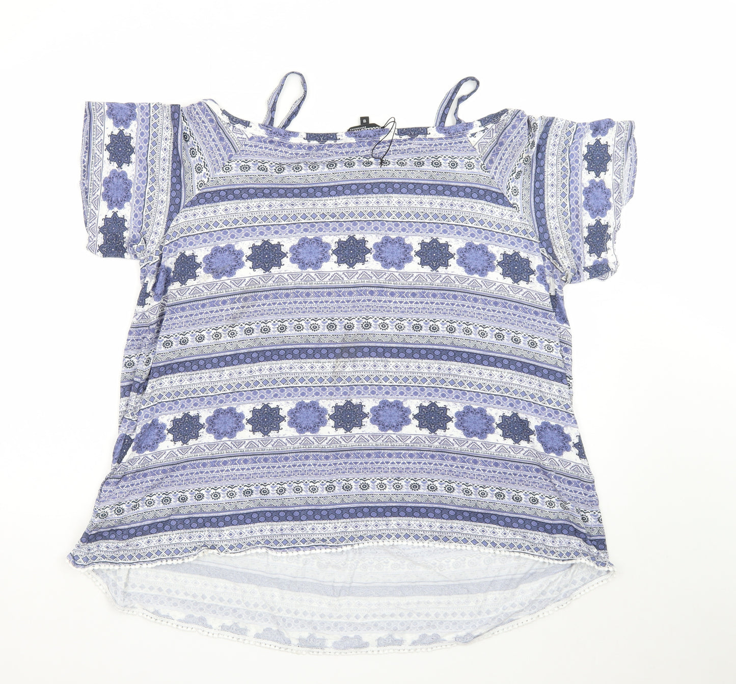 Debenhams Women’s Blue Bohemian Tunic Blouse Size 18 Viscose