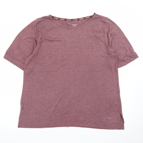 Calvin Klein Men's Burgundy Short Sleeve Sleepwear Top XL