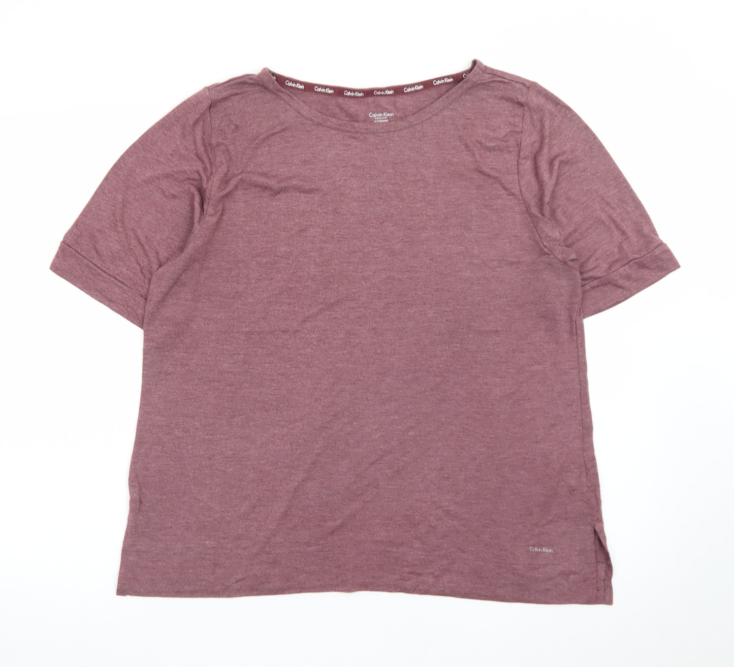 Calvin Klein Men's Burgundy Short Sleeve Sleepwear Top XL