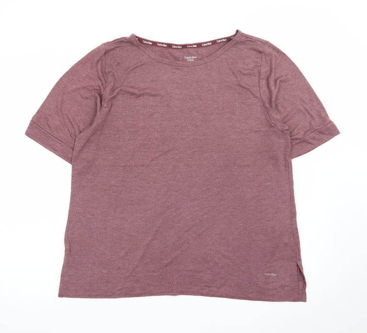 Calvin Klein Men's Burgundy Short Sleeve Sleepwear Top XL