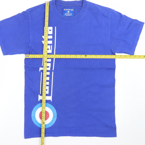 Lambretta Men's Blue Crew Neck Graphic Cotton T-Shirt Size S