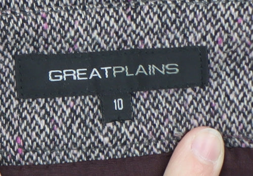 Great Plains Women's Grey Tweed Wrap Mini Skirt Size 10