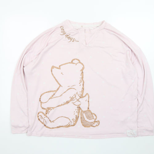 George Women’s Pink Winnie the Pooh Long Sleeve Nightshirt Size 16 T-Shirt Style
