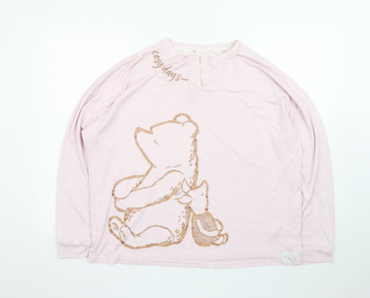 George Women’s Pink Winnie the Pooh Long Sleeve Nightshirt Size 16 T-Shirt Style