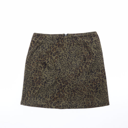 Hearts & Bows Women Brown Leopard Print Short Pencil Skirt Size 6
