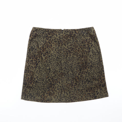 Hearts & Bows Women Brown Leopard Print Short Pencil Skirt Size 6
