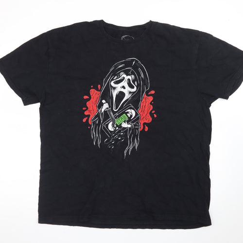 Grimm Designs Men’s Black Horror Graphic T-Shirt XXL