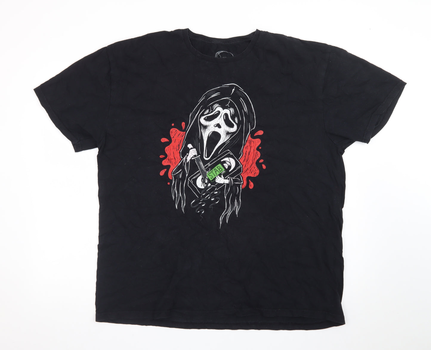 Grimm Designs Men’s Black Horror Graphic T-Shirt XXL
