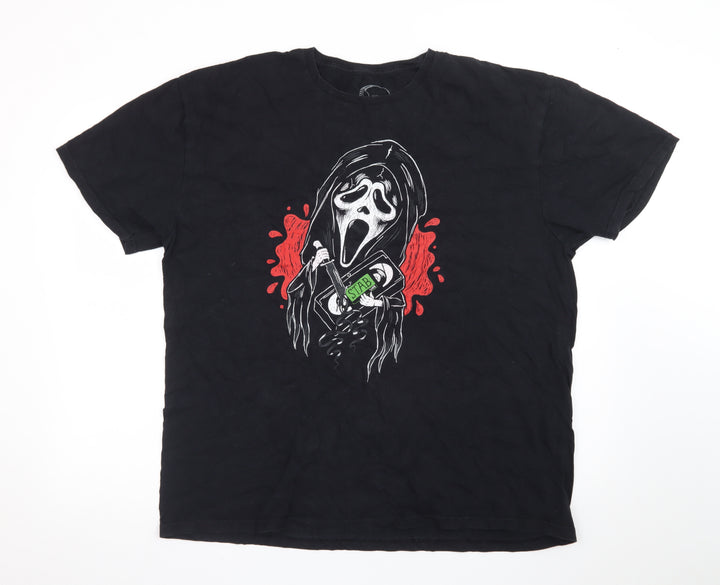 Grimm Designs Men’s Black Horror Graphic T-Shirt XXL