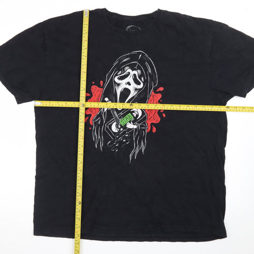 Grimm Designs Men’s Black Horror Graphic T-Shirt XXL