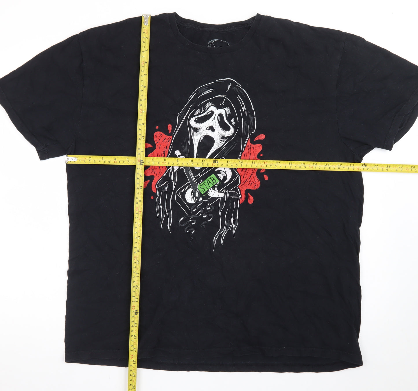 Grimm Designs Men’s Black Horror Graphic T-Shirt XXL