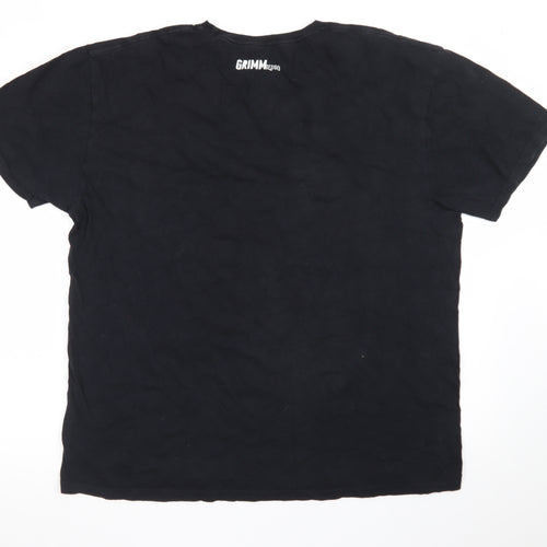Grimm Designs Men’s Black Horror Graphic T-Shirt XXL