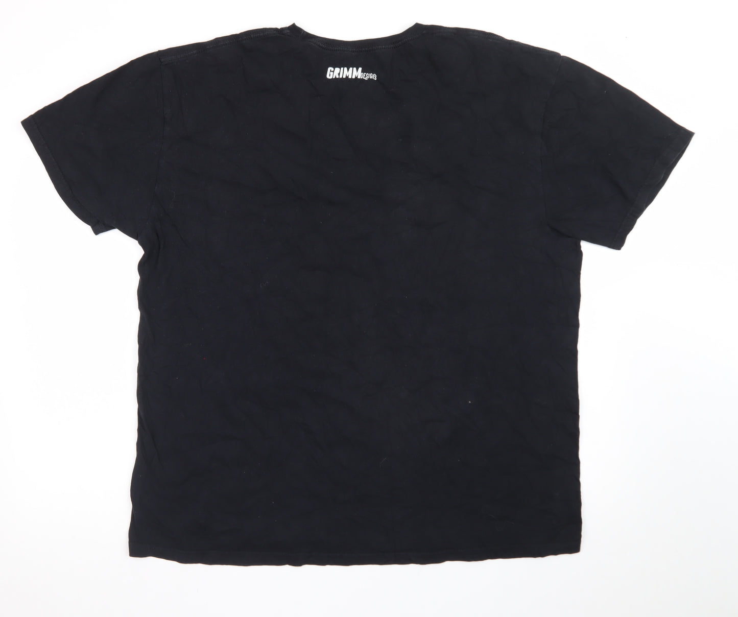 Grimm Designs Men’s Black Horror Graphic T-Shirt XXL