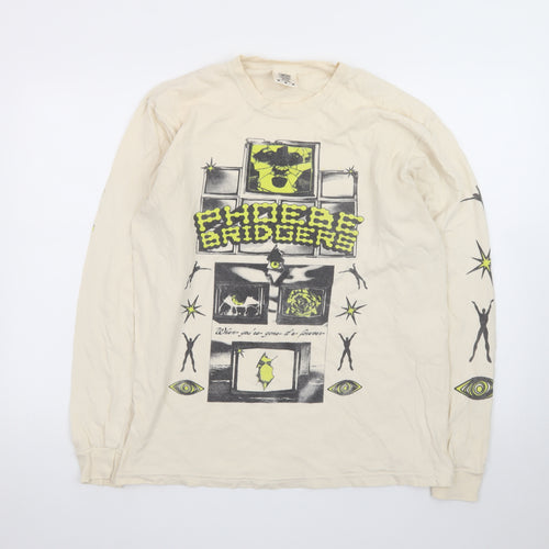 Comfort Colors Men’s Beige Phoebe Bridgers Long Sleeve Graphic T-Shirt M
