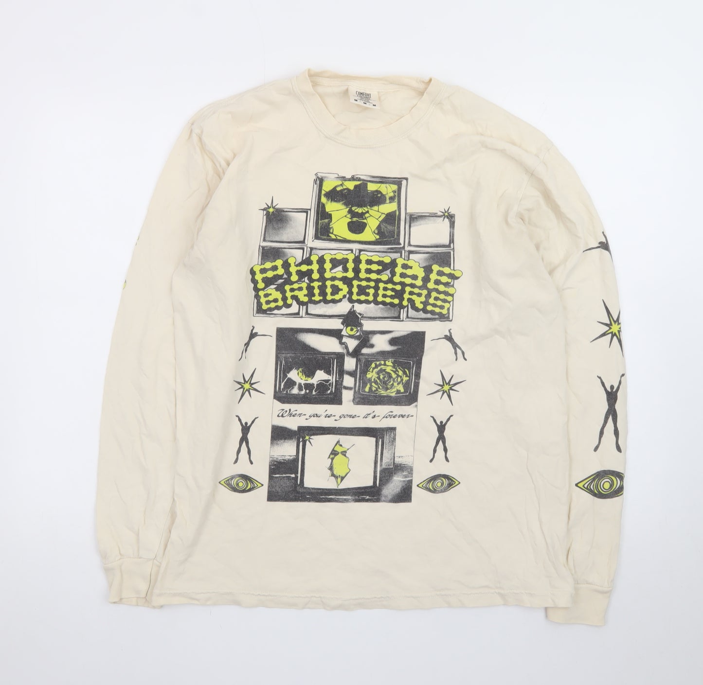 Comfort Colors Men’s Beige Phoebe Bridgers Long Sleeve Graphic T-Shirt M