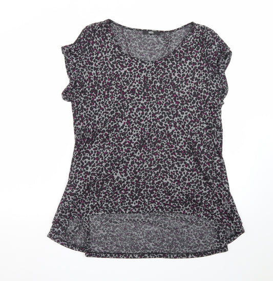 Marks and Spencer Women’s Multicoloured Animal Print Jersey T-Shirt UK 16