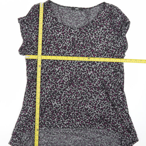 Marks and Spencer Women’s Multicoloured Animal Print Jersey T-Shirt UK 16