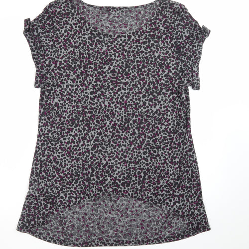 Marks and Spencer Women’s Multicoloured Animal Print Jersey T-Shirt UK 16