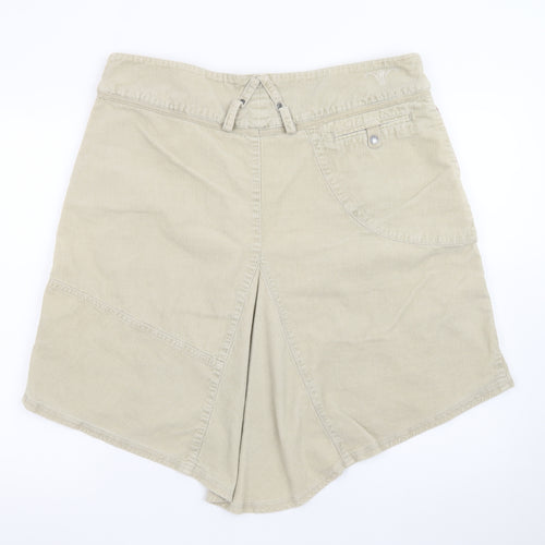 Fat Face Women Beige Corduroy A-Line Skirt Size 16