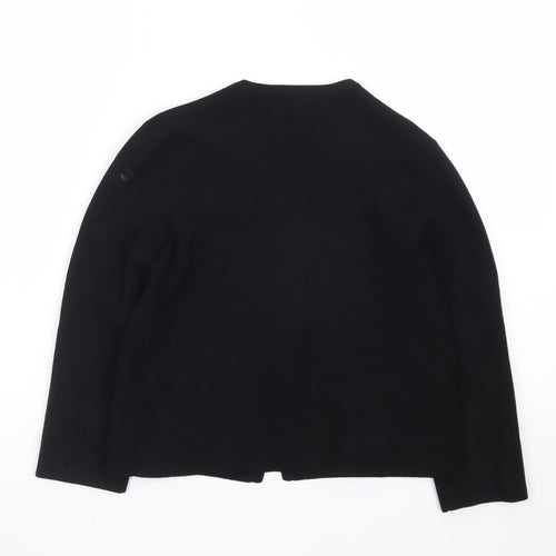 Laura Ashley Women Black Size 8 Classic Open Cardigan