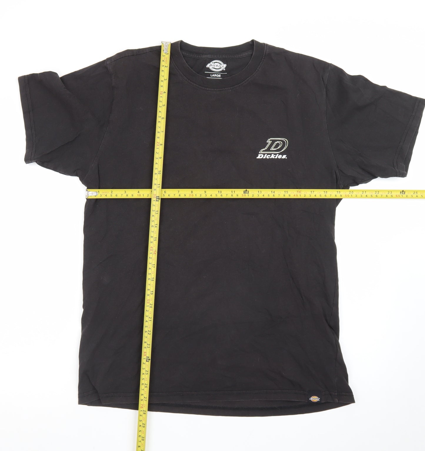 Dickies Men's Black Large Logo Graphic Cotton T-Shirt