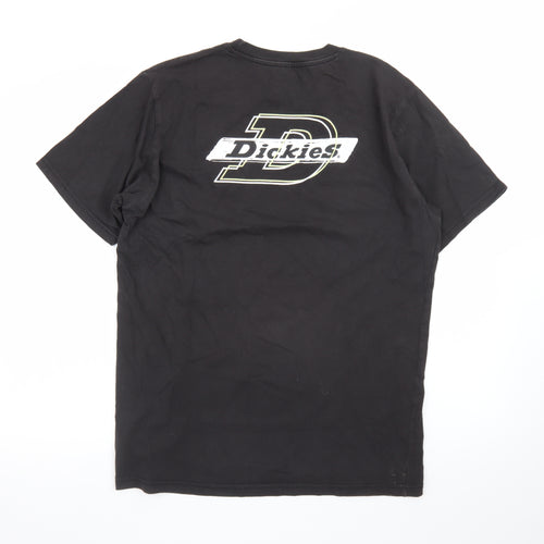 Dickies Men's Black Large Logo Graphic Cotton T-Shirt