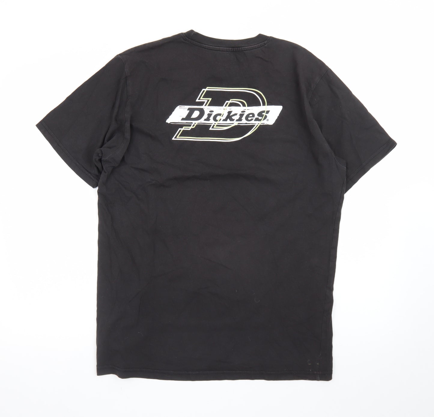Dickies Men's Black Large Logo Graphic Cotton T-Shirt