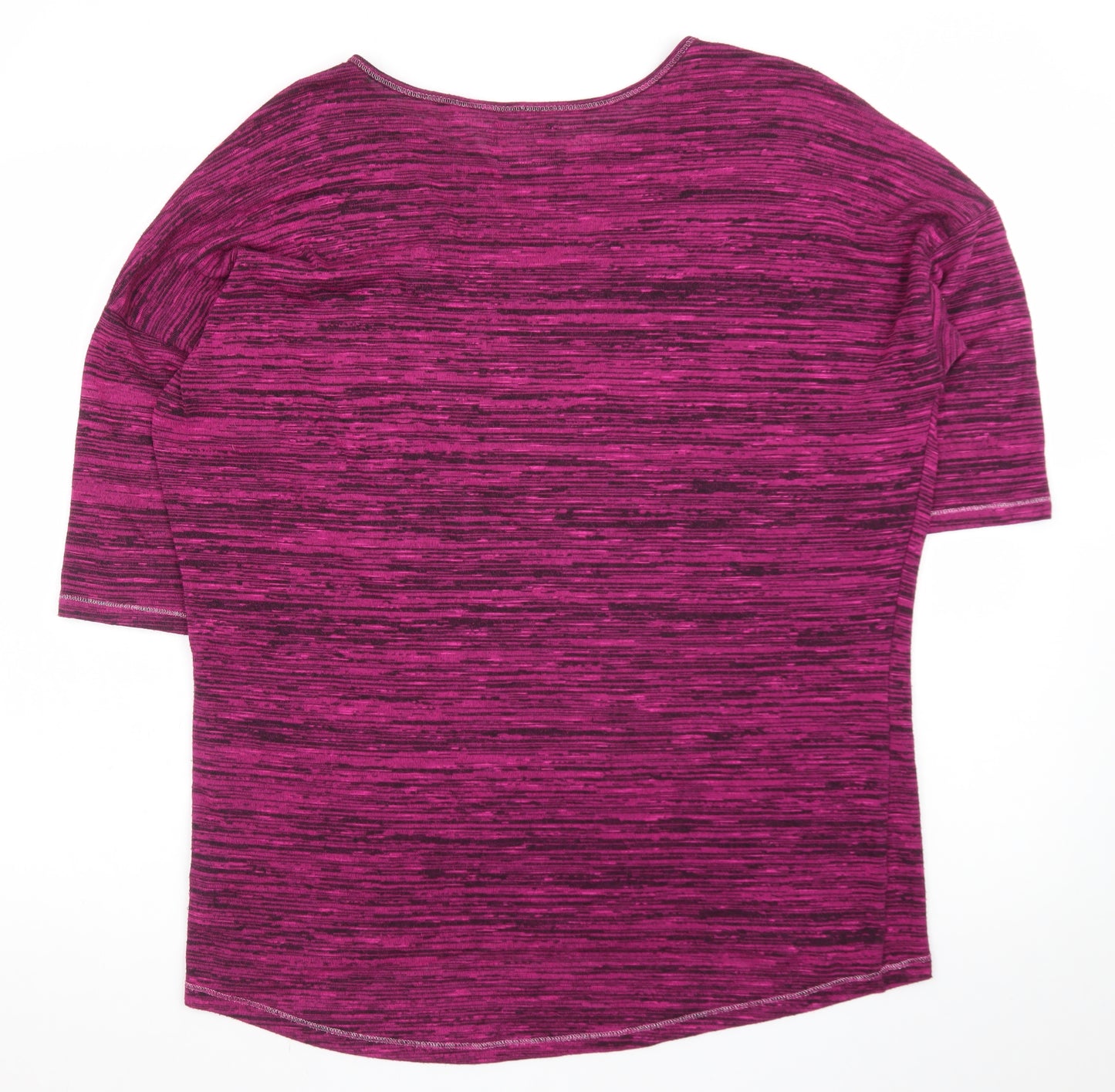 Next Womens Pink Striped Jersey T-Shirt Size 16 Relaxed Fit