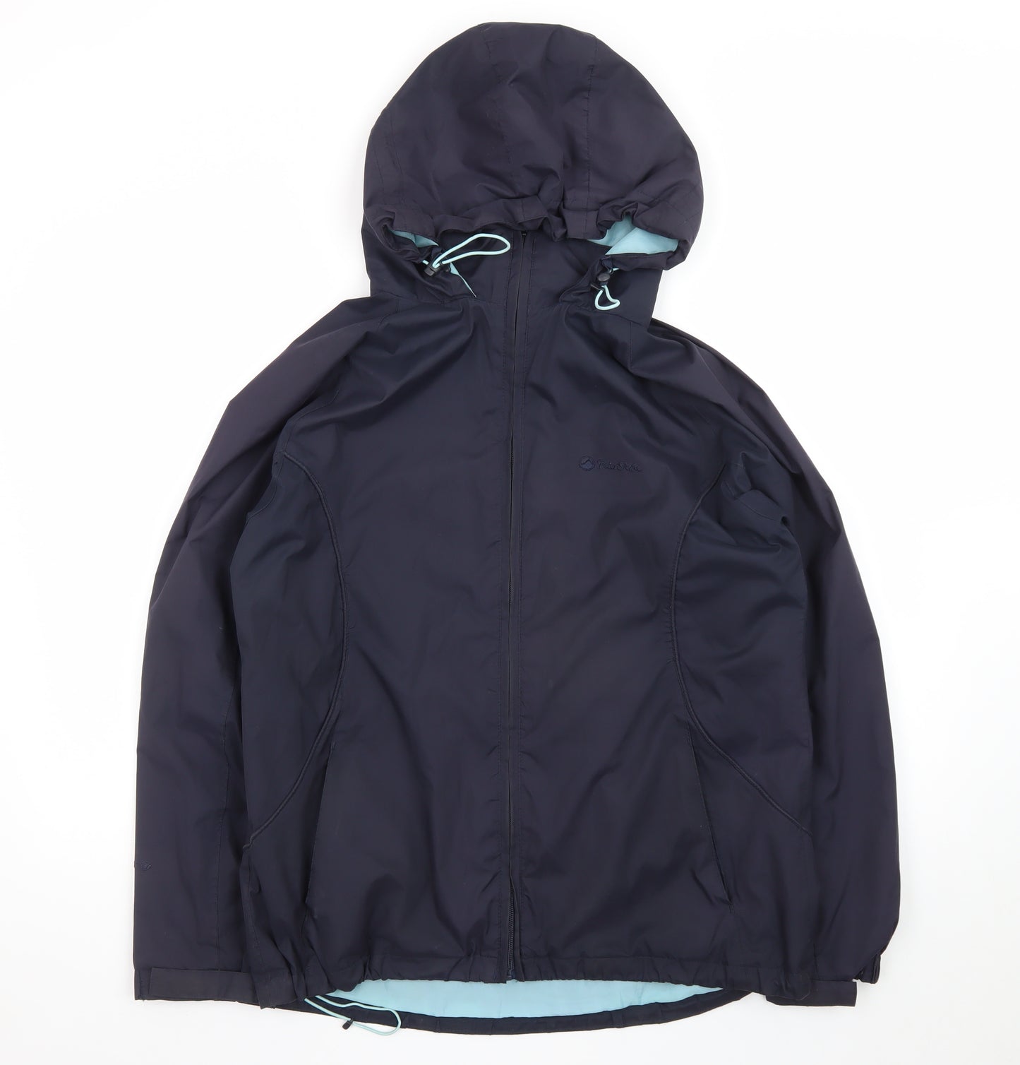 Peter Storm Women's Blue Waterproof Hooded Rain Jacket Size 12