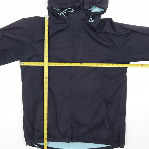 Peter Storm Women's Blue Waterproof Hooded Rain Jacket Size 12
