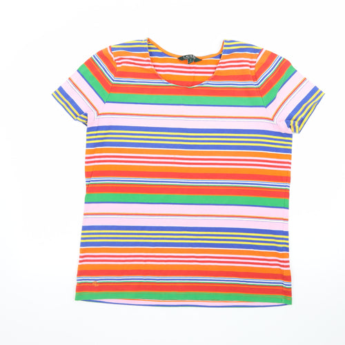 Ralph Lauren Women’s Multicoloured Striped Cotton T-Shirt XL