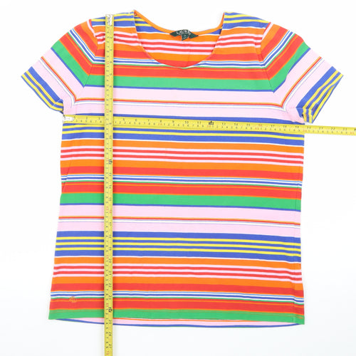 Ralph Lauren Women’s Multicoloured Striped Cotton T-Shirt XL