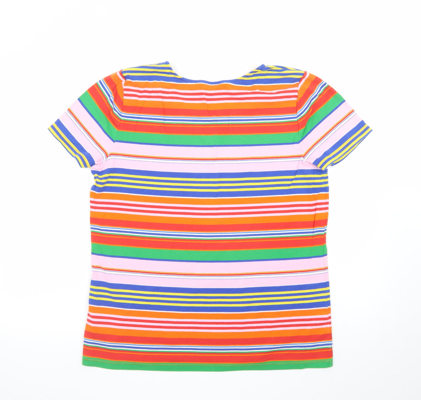 Ralph Lauren Women’s Multicoloured Striped Cotton T-Shirt XL