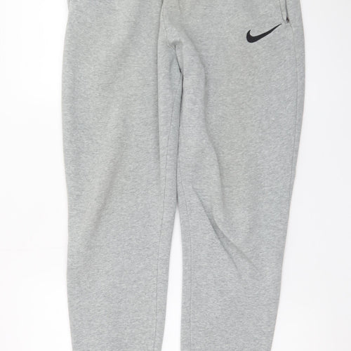 Nike Men's Grey Fleece Sweatpants M Regular Fit Tapered
