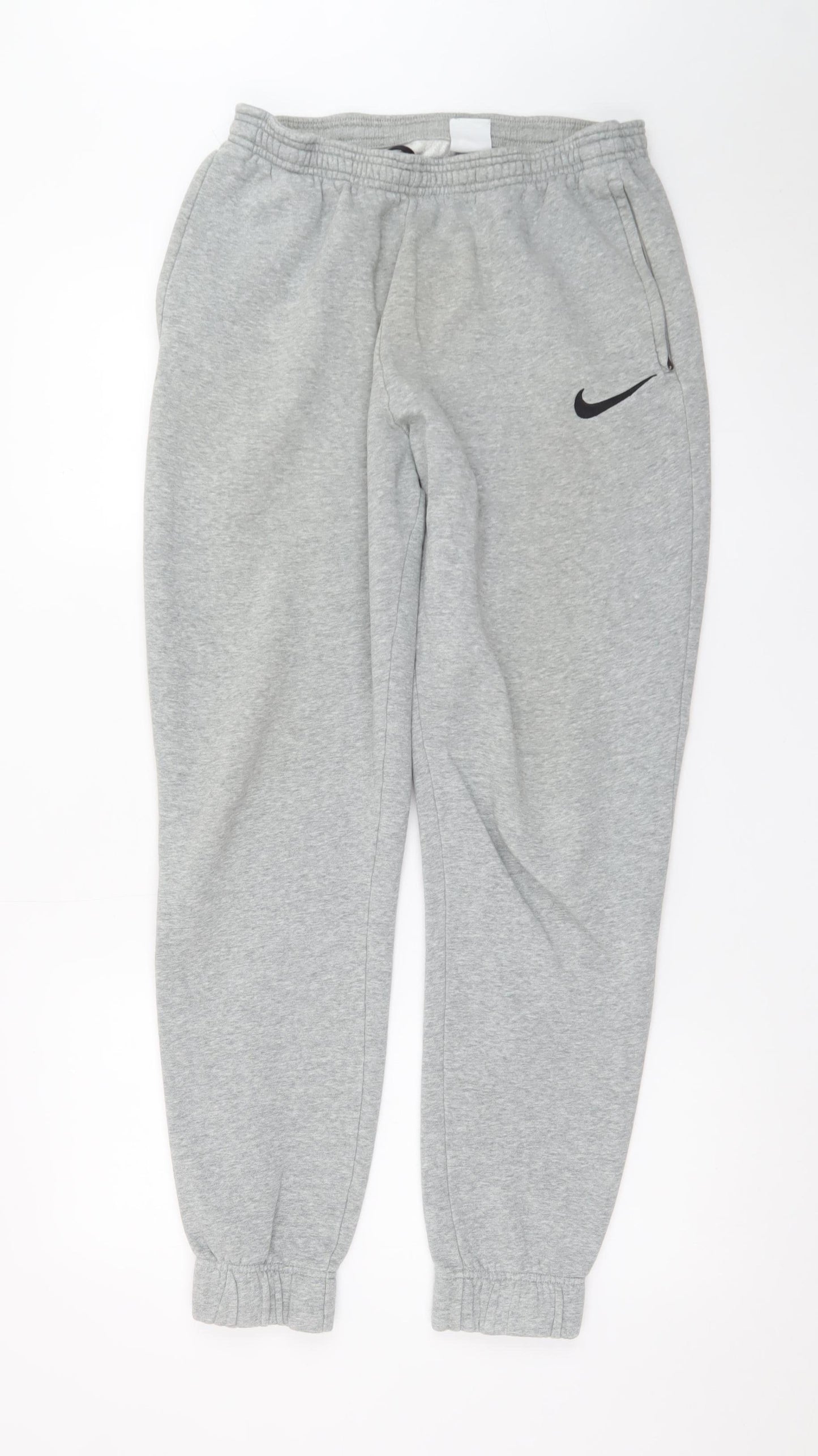 Nike Men's Grey Fleece Sweatpants M Regular Fit Tapered