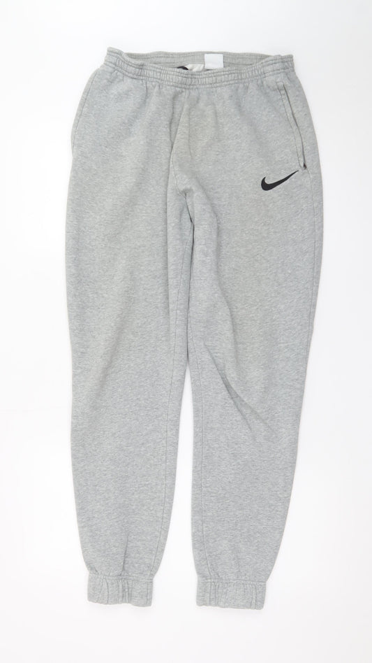 Nike Men's Grey Fleece Sweatpants M Regular Fit Tapered