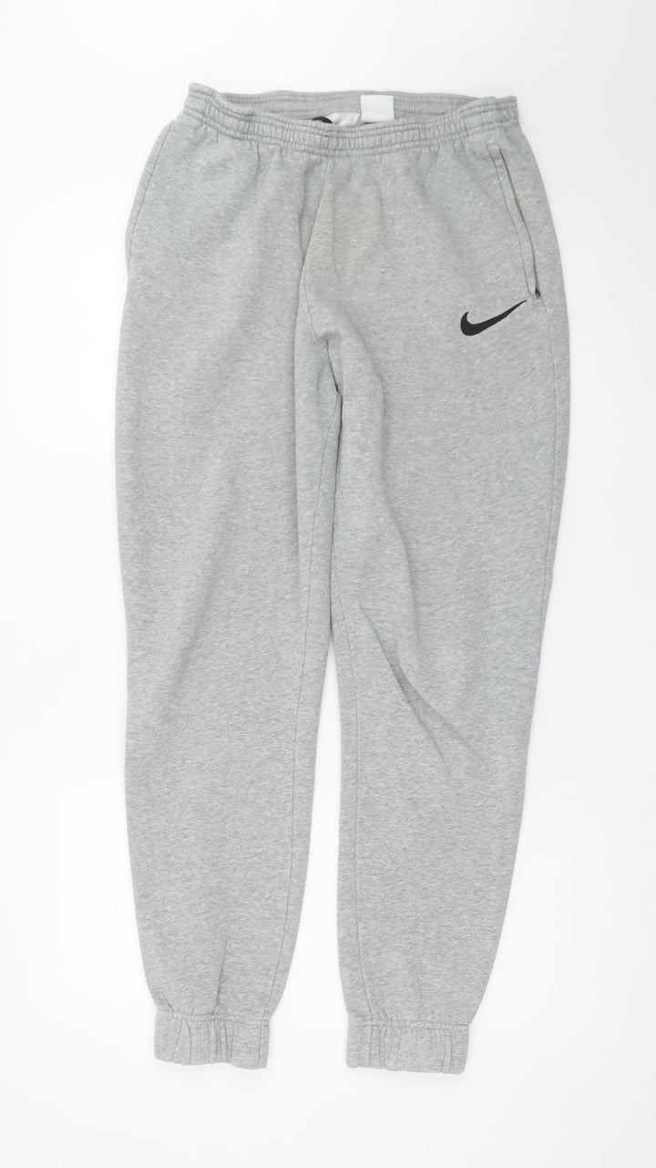 Nike Men's Grey Fleece Sweatpants M Regular Fit Tapered