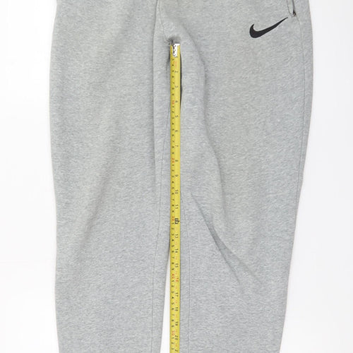 Nike Men's Grey Fleece Sweatpants M Regular Fit Tapered
