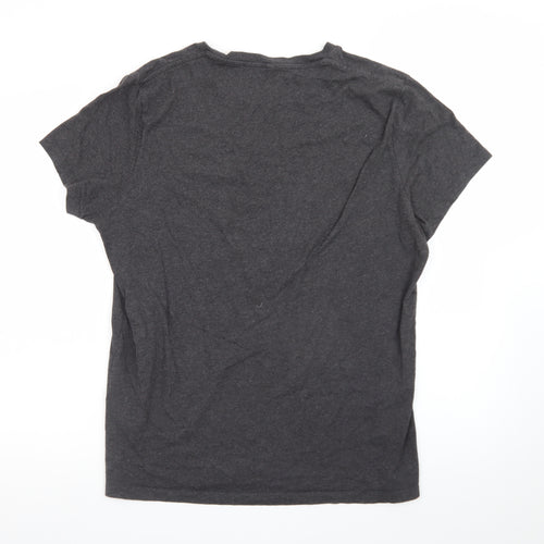 Jack Wills Men's Charcoal Crew Neck Short Sleeve T-Shirt Medium